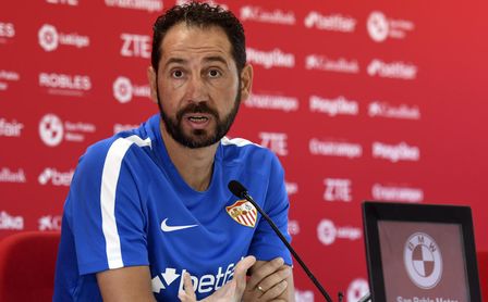 Pablo Machín, en rueda de prensa. Pablo Machín, en rueda de prensa.