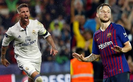 En las redes se comparan las celebraciones de Ramos y Rakitic contra el Sevilla FC. En las redes se comparan las celebraciones de Ramos y Rakitic contra el Sevilla FC.