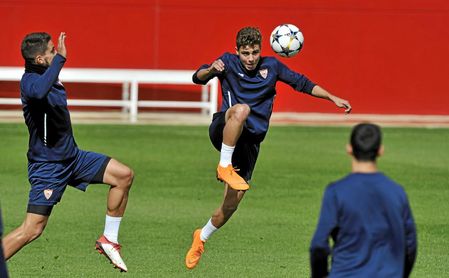 Pozo y Carriço durante un entrenamiento. Pozo y Carriço durante un entrenamiento.