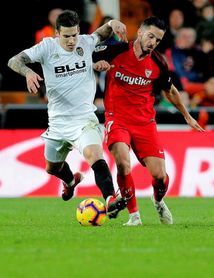 Sarabia: "Se queda mala cara con el empate en el último momento pero estamos contentos" Sarabia: "Se queda mala cara con el empate en el último momento pero estamos contentos"
