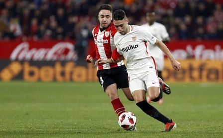 Munir, en un lance del partido ante el Athletic. Munir, en un lance del partido ante el Athletic.