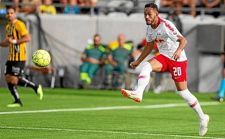Matheus Cunha, en un partido con el Leipzig. Matheus Cunha, en un partido con el Leipzig.