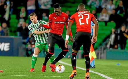 Guardado, en un lance del partido del Villamarín. Guardado, en un lance del partido del Villamarín.