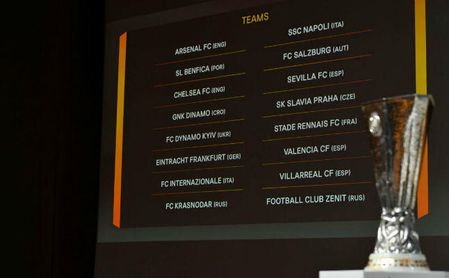 Sorteo de los octavos de la Europa League. Sorteo de los octavos de la Europa League.