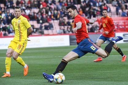 1-0. España, con más fútbol que pegada, ganó con un gol de Mikel Merino 1-0. España, con más fútbol que pegada, ganó con un gol de Mikel Merino
