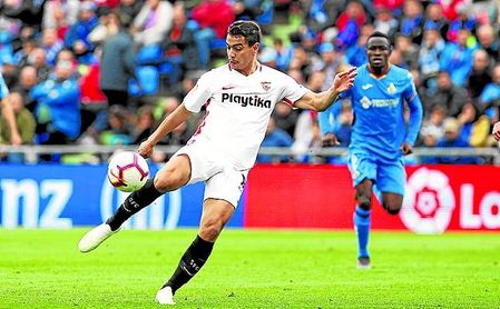 Ben Yedder sólo tuvo una ocasión en Getafe, con un disparo lejano que desvió Soria. Ben Yedder sólo tuvo una ocasión en Getafe, con un disparo lejano que desvió Soria.
