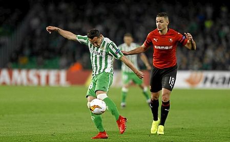 Ben Arfa, durante el Betis-Rennes de Europa League. Ben Arfa, durante el Betis-Rennes de Europa League.