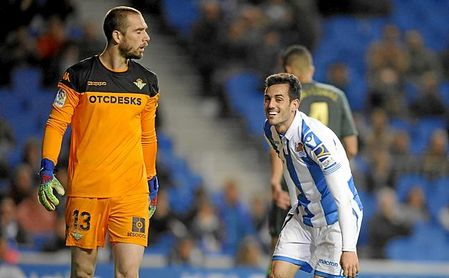 Juanmi celebra su gol al Betis esta temporada. Juanmi celebra su gol al Betis esta temporada.
