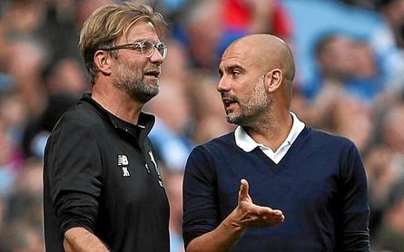 Guardiola vs. Klopp, pulso en el campo y fuera de él Guardiola vs. Klopp, pulso en el campo y fuera de él