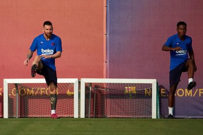 Ansu Fati se entrena con normalidad y podría estar ante el Sevilla Ansu Fati se entrena con normalidad y podría estar ante el Sevilla