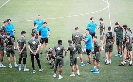 Entrenamiento del Betis. Entrenamiento del Betis.