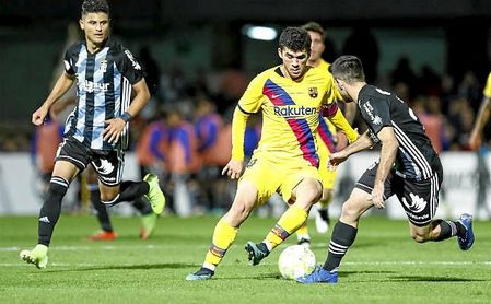 Riqui Puig, en el amistoso frente al Cartagena Riqui Puig, en el amistoso frente al Cartagena