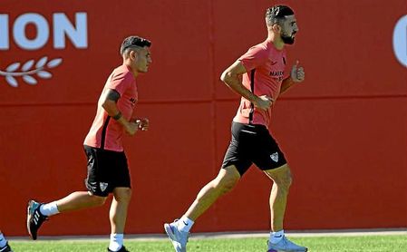 Dabbur, en una sesión junto a Rony Lopes Dabbur, en una sesión junto a Rony Lopes