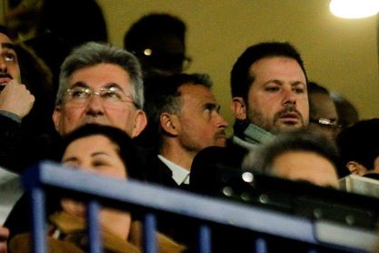 Luis Enrique asiste a su primer partido tras su regreso como seleccionador Luis Enrique asiste a su primer partido tras su regreso como seleccionador