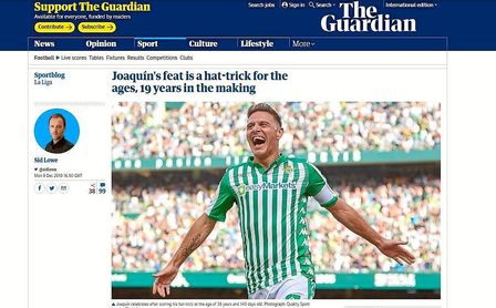 'The Guardian' se rinde a Joaquín 'The Guardian' se rinde a Joaquín