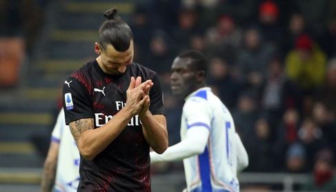 Ibrahimovic debuta con el Milan, pero no puede evitar un nuevo tropiezo Ibrahimovic debuta con el Milan, pero no puede evitar un nuevo tropiezo