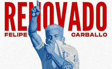 Así anunció Nacional la renovación de Carballo. Así anunció Nacional la renovación de Carballo.