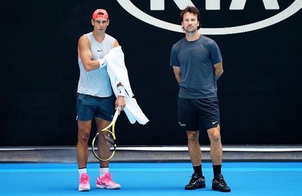 Nadal y Munar se entrenan en la Rod Laver Arena Nadal y Munar se entrenan en la Rod Laver Arena