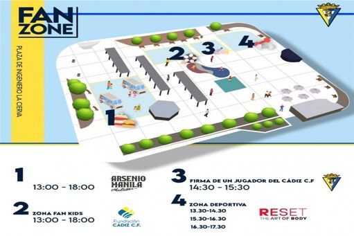 Llega la primera 'Fan Zone' cadista: sorteos y autógrafos en la previa del partido ante el Atlético Llega la primera 'Fan Zone' cadista: sorteos y autógrafos en la previa del partido ante el Atlético