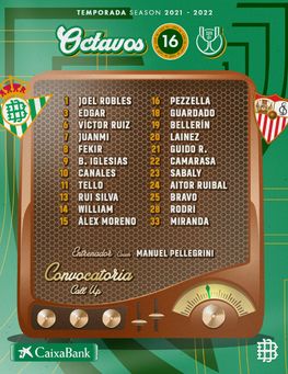 El Betis, con varias novedades en su lista ante el Sevilla El Betis, con varias novedades en su lista ante el Sevilla