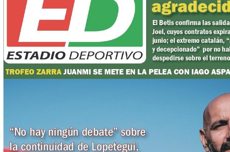 La portada de ESTADIO Deportivo para el martes 17 de mayo