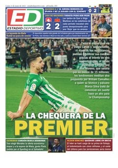 La portada de ESTADIO Deportivo para el lunes 6 de junio de 2022