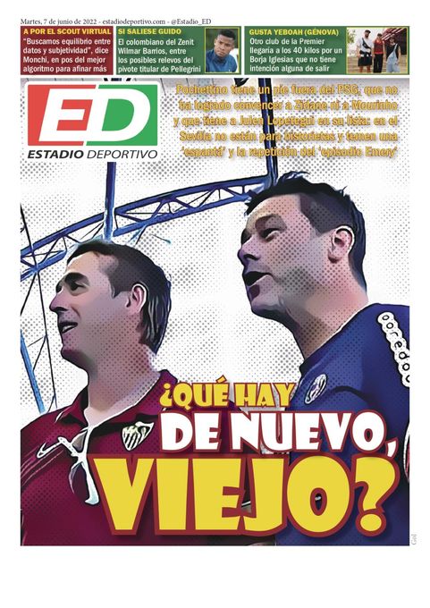 La portada de ESTADIO Deportivo para el martes 7 de junio de 2022