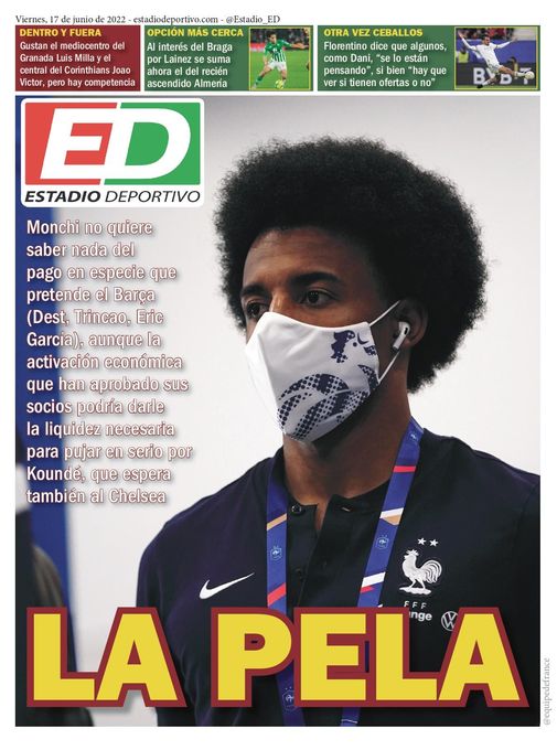 La portada de ESTADIO Deportivo para el viernes 17 de junio de 2022