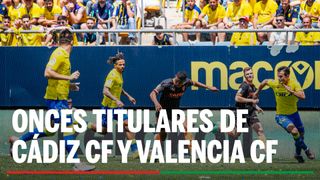 Alineaciones Cádiz - Valencia: Alineación de Cádiz y Valencia en el partido de hoy de LaLiga EA Sports