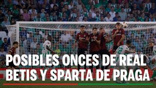 Alineaciones Sparta de Praga - Betis: Alineación posible de Real Betis y Sparta Praha en el partido de hoy del Grupo C de la Europa League
