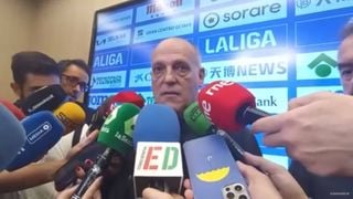 Javier Tebas, contundente con Pedro Rocha y las relaciones entre LaLiga y la RFEF