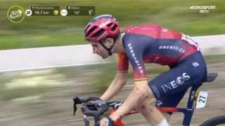 Carlos Rodríguez da el susto en el Tour de Francia