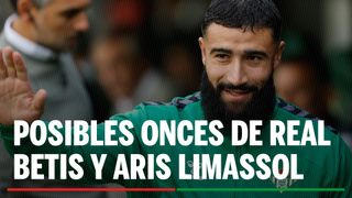 Alineaciones Betis - Aris Limassol: Alineación posible de Betis y Aris Limassol en el partido de la jornada 4 del Grupo C de la Europa League