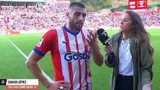 Tremenda rajada de David López contra el árbitro del Girona - Almería: le puede salir caro