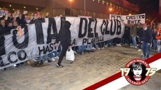 Contundente mensaje de Biris Norte para el derbi tras el "bochorno" del Sevilla en Londres