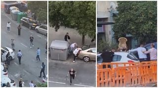 Violenta pelea callejera en Triana entre ultras de Betis, Barcelona, Atlético y Sevilla