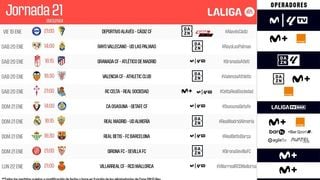 LaLiga da a conocer los horarios de la jornada 21