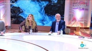 Polémica entre Xavier Sardá y Cristina Tárrega por su escote en el programa de Ana Rosa