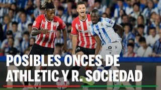 Alineaciones Athletic - Real Sociedad: Alineación del Athletic y de la Real Sociedad en el partido de hoy de LaLiga