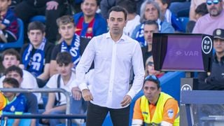 Xavi y la excusa del césped y el sol en el Getafe - Barcelona