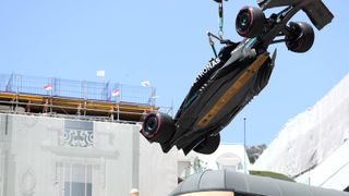 Hamilton y 'Checo' Pérez dan el susto en el GP de Mónaco de F1